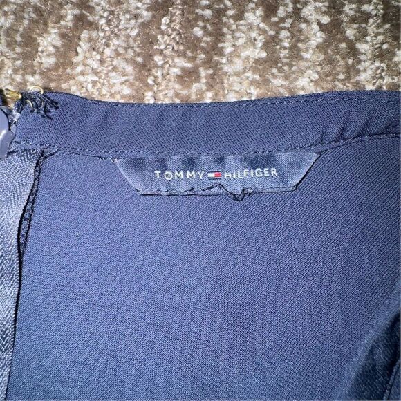 Tommy Hilfiger Women's Side Stripe Drawstring Blue V-Neck Jumpsuit Size 8 - Picture 9 of 16